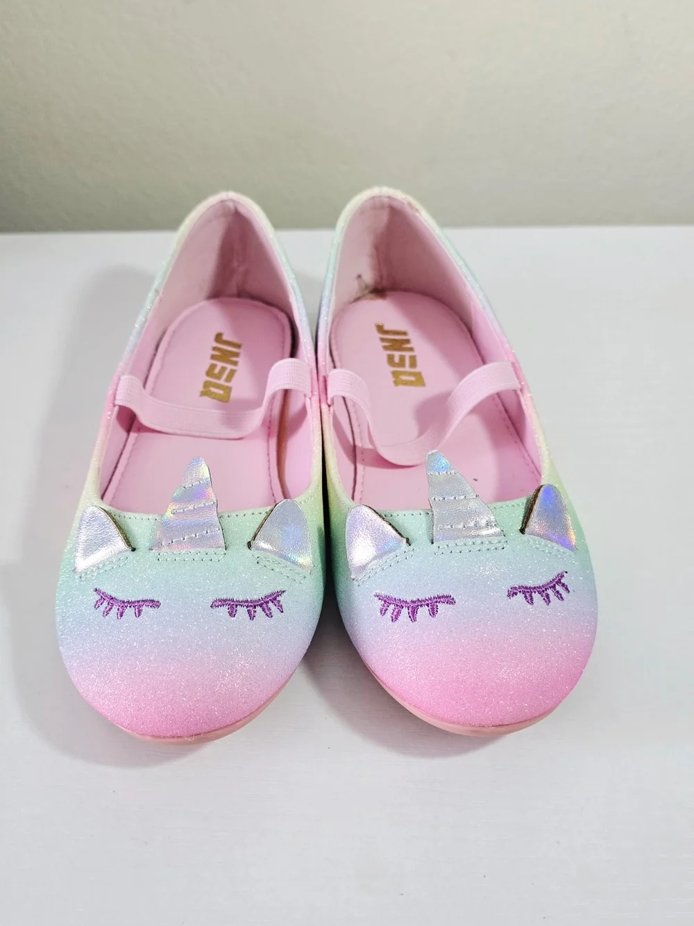 Kids Unicorn Slip-On Ballet Flats - Pink Gradient